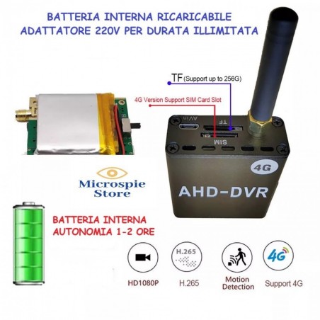 Registratore Audio Video 4G per auto